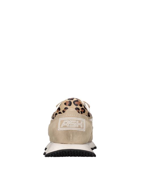Sneakers modello SUNSTAR in camoscio e tessuto ASH | SUNSTAR CALF SUEDEBIANCO-BEIGE-PLATINO-LEOPARDAT